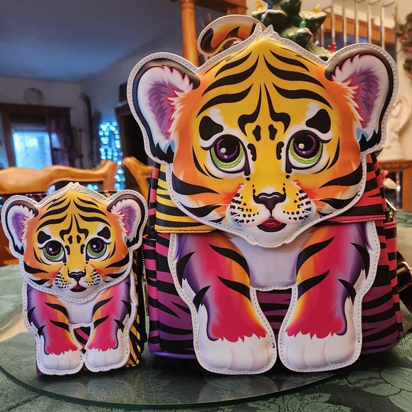 Loungefly Handbags - BN LOUNGEFLY LISA FRANK FOREST BACKPACK/MATCHING WALLET
